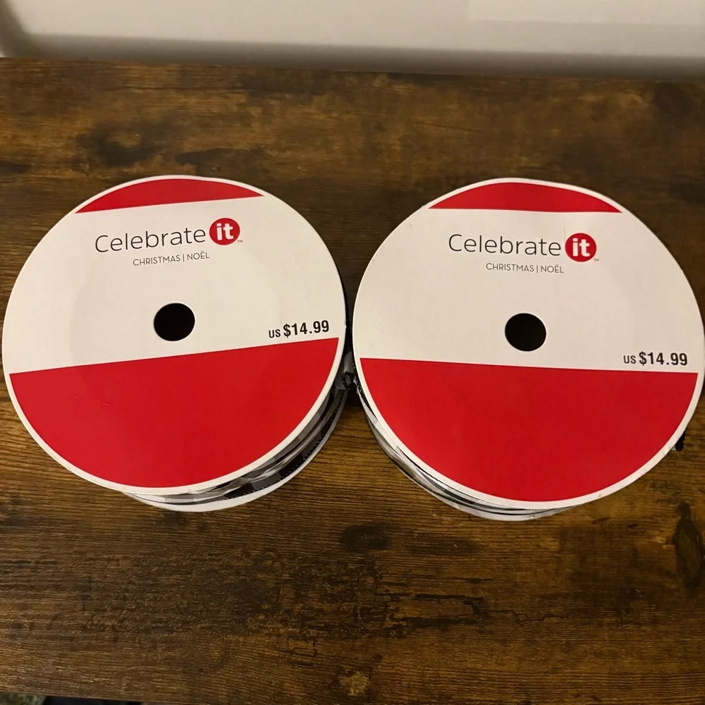 Celebrate It Bold Red Gift Wrap Ribbon